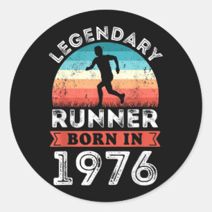 Sticker Rond Cadeaux d'anniversaire pour coureur légendaire né