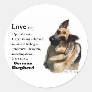 Sticker Rond Cadeaux d'art berger allemand
