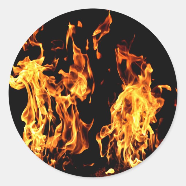 Sticker Rond Cadeaux d'autocollants flamboyants (Devant)