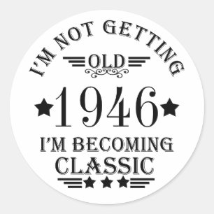 Sticker Rond Cadeaux de 80e anniversaire vintages personnalisés