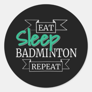 Sticker Rond Cadeaux de Badminton
