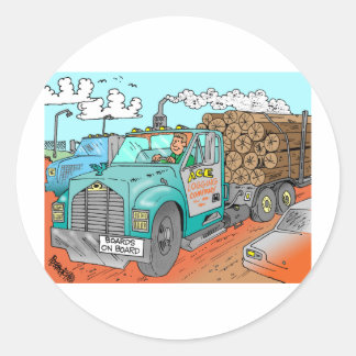 Sticker Rond Cadeaux de camion