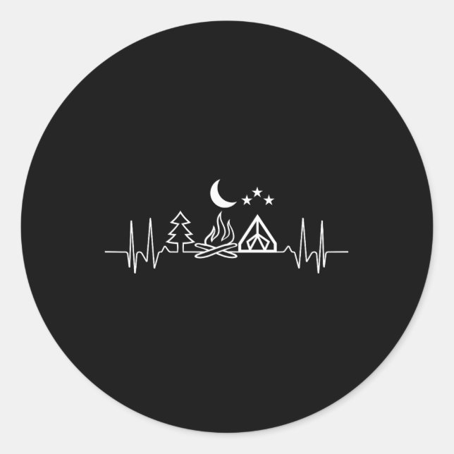 Sticker Rond Cadeaux De Camping Incroyables Vêtements Et Access (Devant)