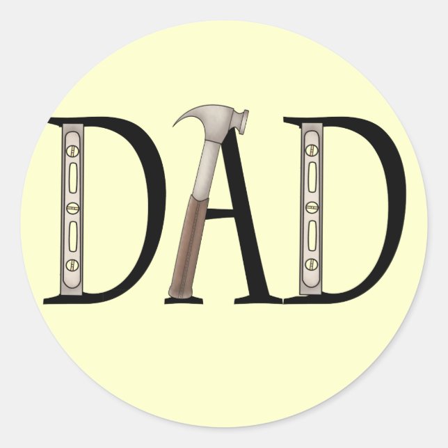 Sticker Rond Cadeaux de charpentier (Devant)