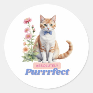 Sticker Rond Cadeaux de chats Cheeky pour Amoureux des animaux