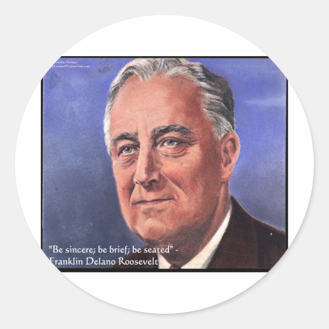 Sticker Rond Cadeaux de citations de sagesse "Soyez bref" de FD (Devant)