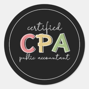 Sticker Rond Cadeaux de comptabilité publique certifiés CPA