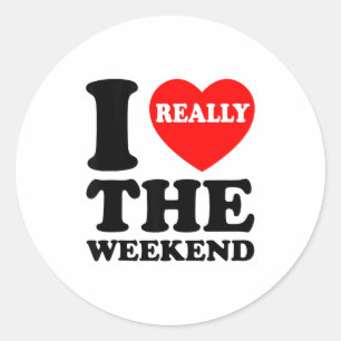 Sticker Rond Cadeaux de couple de camping drôle de week-end Je
