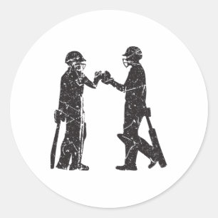 Sticker Rond Cadeaux de cricket garçons filles hommes femmes en