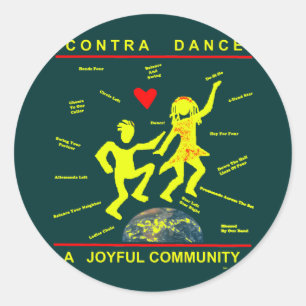 Sticker Rond Cadeaux de danse Contra