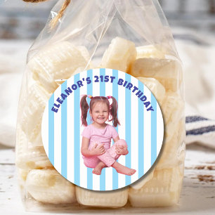 Sticker Rond Cadeaux de fête d'anniversaire personnalisés avec 