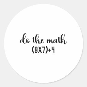 Sticker Rond Cadeaux de fin d'année pour enseignant humour math