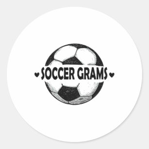 Sticker Rond Cadeaux de footballeur Soccer Grams Équipe de spor