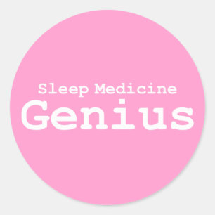 Sticker Rond Cadeaux de génie de médecine de sommeil