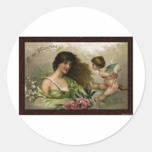 Sticker Rond Cadeaux de la question d'amour de Victorian à ma S