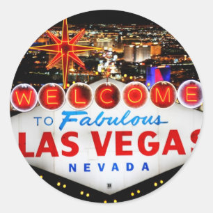 Sticker Rond Cadeaux de Las Vegas