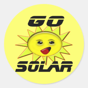 Sticker Rond Cadeaux de l'énergie solaire et produits promotion