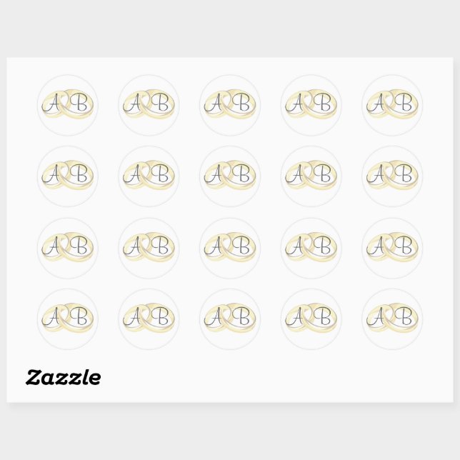 Sticker Rond Cadeaux de mariage (Feuille)