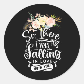 Sticker Rond Cadeaux de mariage | J'étais en train de tomber am