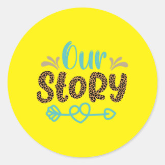 Sticker Rond Cadeaux de mariage | Notre histoire