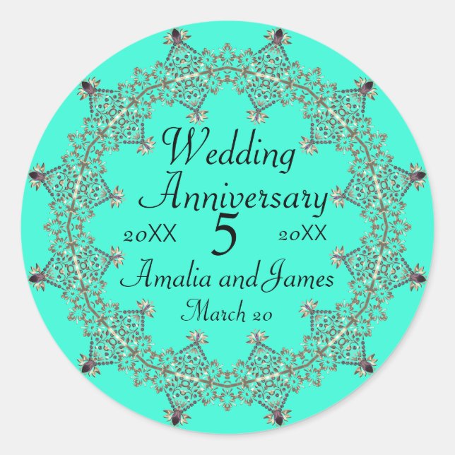 Sticker Rond Cadeaux de mariage pour couples Cong (Devant)