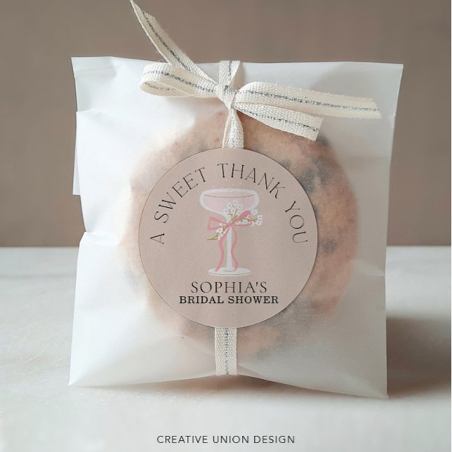 Sticker Rond Cadeaux de mariage pour un brunch et du champagne  (Créateur téléchargé)