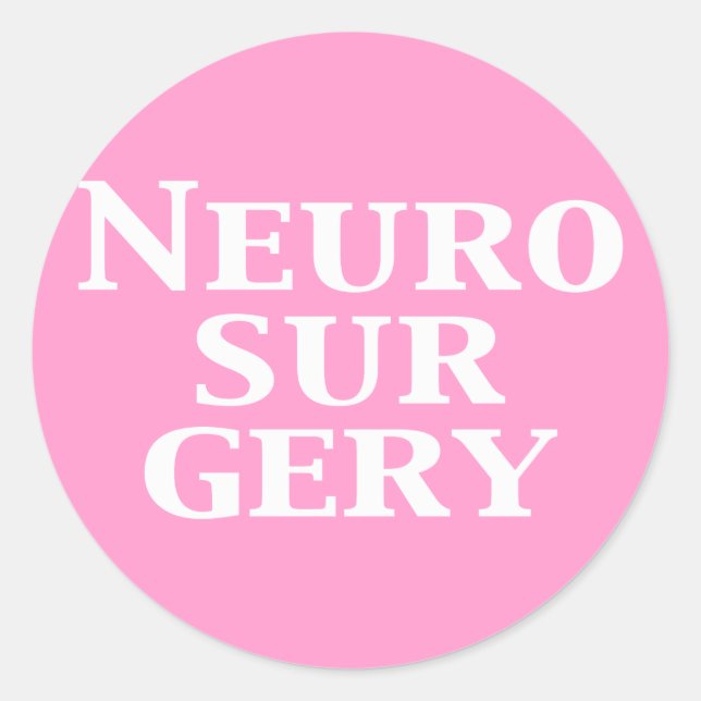 Sticker Rond Cadeaux de neurochirurgie (Devant)