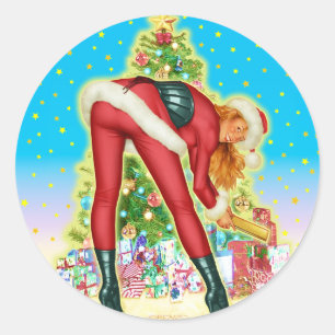 Sticker Rond "Cadeaux de Noël"