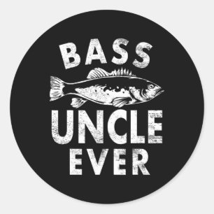 Sticker Rond Cadeaux de pêche de tonton Byss pour la fête des p