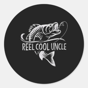 Sticker Rond Cadeaux de pêche Oncle vraiment cool Oncle Fête de