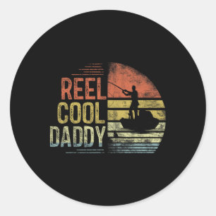 Sticker Rond Cadeaux de pêche Papa vraiment cool Papa Anniversa
