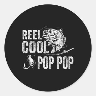 Sticker Rond Cadeaux de pêche vraiment cool pour papy pour la f