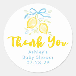Sticker Rond Cadeaux de remerciement de Baby Shower garcon thèm