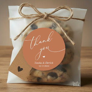 Sticker Rond Cadeaux de remerciement minimalistes pour mariage 