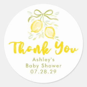 Sticker Rond Cadeaux de remerciement pour Baby Shower sur le th