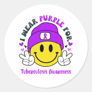 Sticker Rond Cadeaux de soutien au ruban de sensibilisation à l