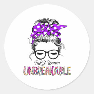 Sticker Rond Cadeaux de soutien au ruban de sensibilisation ALZ