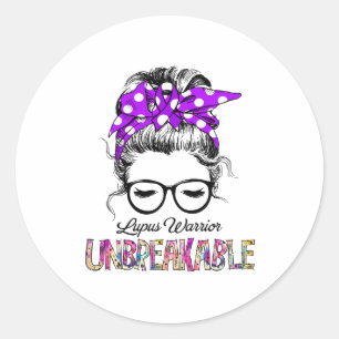 Sticker Rond Cadeaux de soutien au ruban de sensibilisation Lup