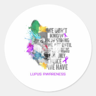 Sticker Rond Cadeaux de soutien au ruban de sensibilisation Lup