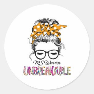 Sticker Rond Cadeaux de soutien au ruban de sensibilisation MS