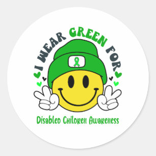 Sticker Rond Cadeaux de soutien au ruban de sensibilisation pou