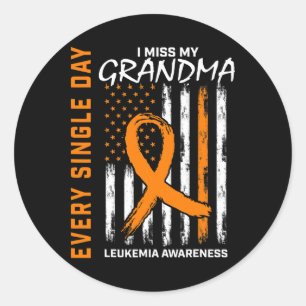 Sticker Rond Cadeaux De Sympathie Pour La Perte De Grand-Mère L