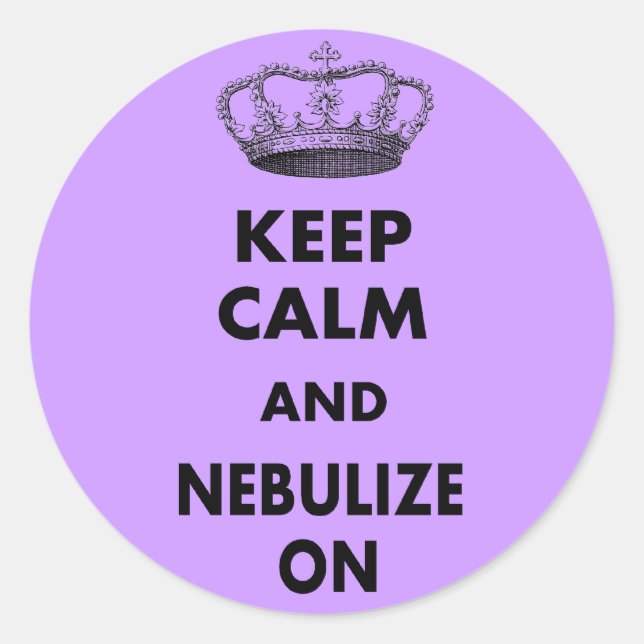 Sticker Rond Cadeaux de thérapie respiratoire "Gardez le calme  (Devant)
