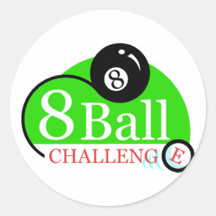 Sticker Rond Cadeaux de tir de piscine d'amants de billards