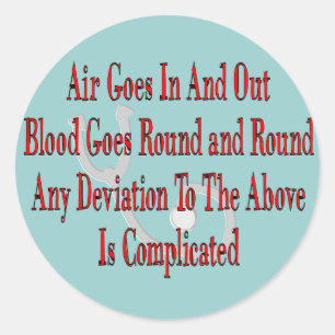 Sticker Rond Cadeaux d'infirmière/thérapeute respiratoire