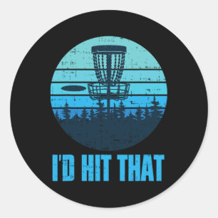 Sticker Rond Cadeaux drôles de golf à disque - Disque de golf à