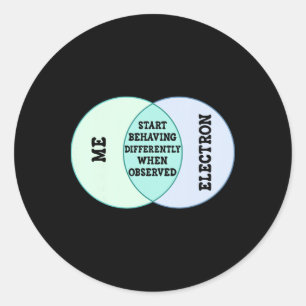 Sticker Rond Cadeaux drôles de professeur de science et d'enfan
