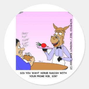 Sticker Rond Cadeaux drôles et objets de collection au Raifort