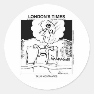 Sticker Rond Cadeaux drôles et t-shirts de limaces cauchemars