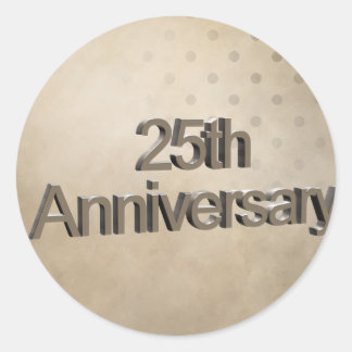 Sticker Rond Cadeaux du 25e anniversaire du Mariage